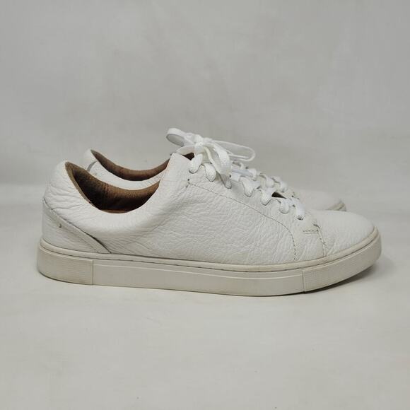 Frye Shoes Womens 8 Ivy Low Lace White Leather Casual Minimalist Low Top 3471183 - Picture 2 of 12